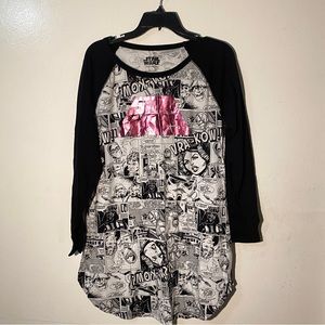 Star Wars Womens' Long Sleeved Night Shirt Size L